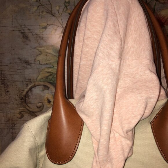 Cream and Brown Tote Bag - Picture 4 of 10